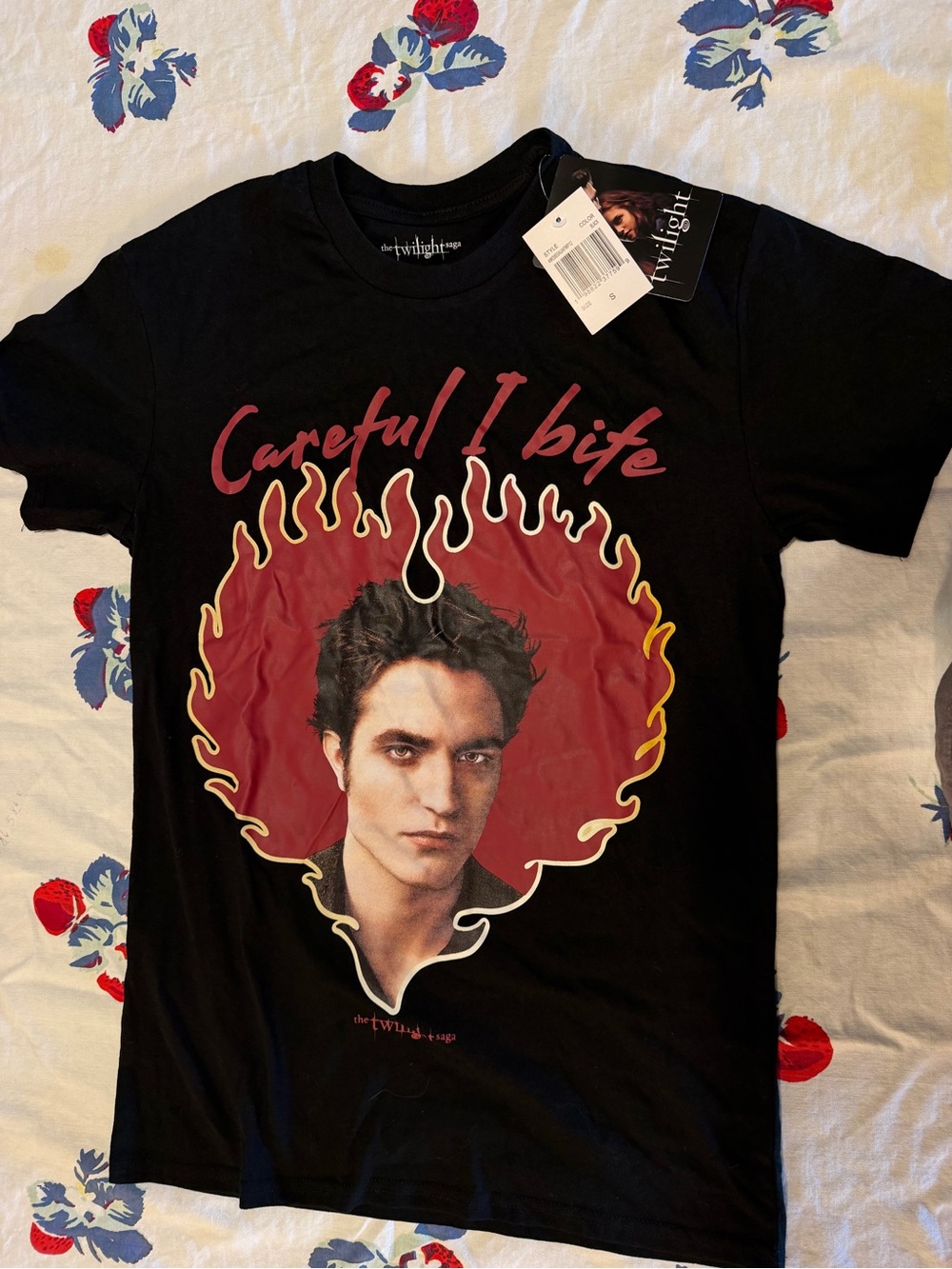 Twilight Saga 'Careful I Bite' Graphic Tee - Black